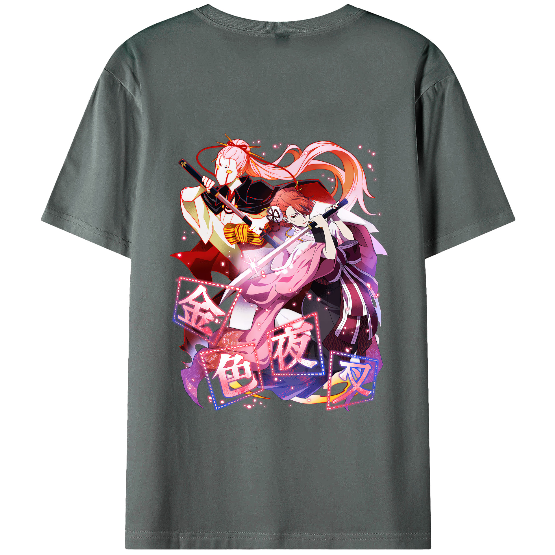 （画像用） 文豪ストレイドッグス Bungo Stray Dogs 綿100％ メンズ半袖Tシャツ（バックプリント） 通気性
